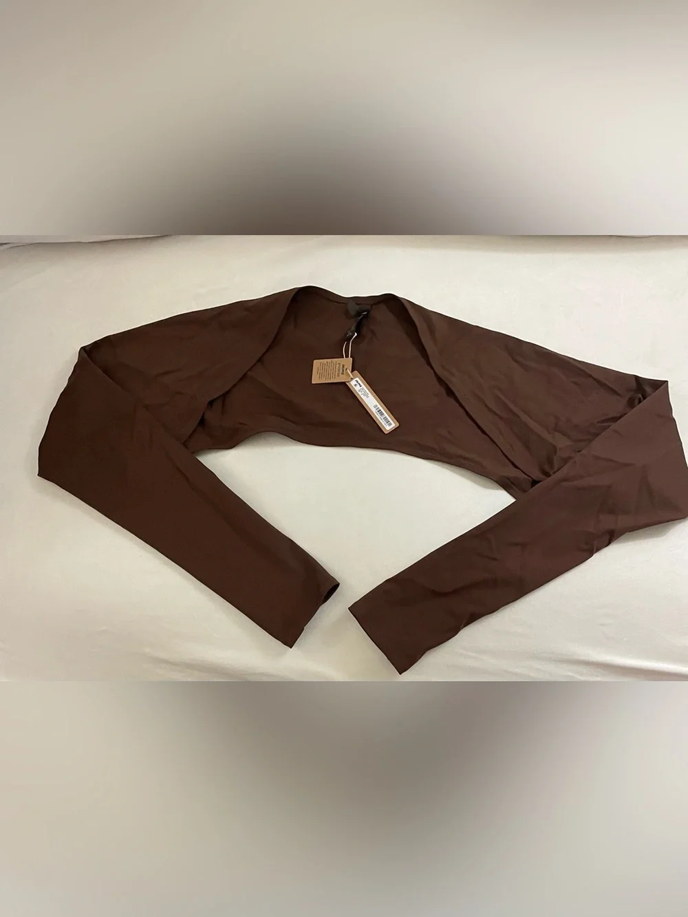 SKIMS NWT Sculpting Swim Long Sleeve Shurg Cocoa Brown Size 2X